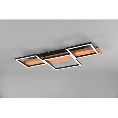TRIO 622910332 HARPER stropní svítidlo SMD LED 30W/4000lm 3000K černá matná, drěvo, switchdimmer TRIO 622910332 HARPER stropní svítidlo SMD LED 30W/4000lm 3000K černá matná, drěvo, switchdimmer