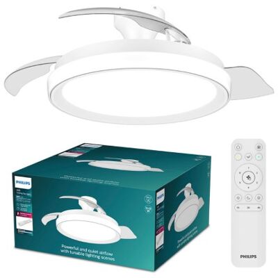 Stropní ventilátor se světlem LED 2700–6500K biela IP20 PHILIPS Bliss 8721103096029 Stropní ventilátor se světlem LED 2700–6500K biela IP20 PHILIPS Bliss 8721103096029