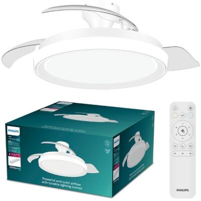 Stropní ventilátor se světlem LED 2700–6500K biela IP20 PHILIPS Bliss 8721103096104 Stropní ventilátor se světlem LED 2700–6500K biela IP20 PHILIPS Bliss 8721103096104