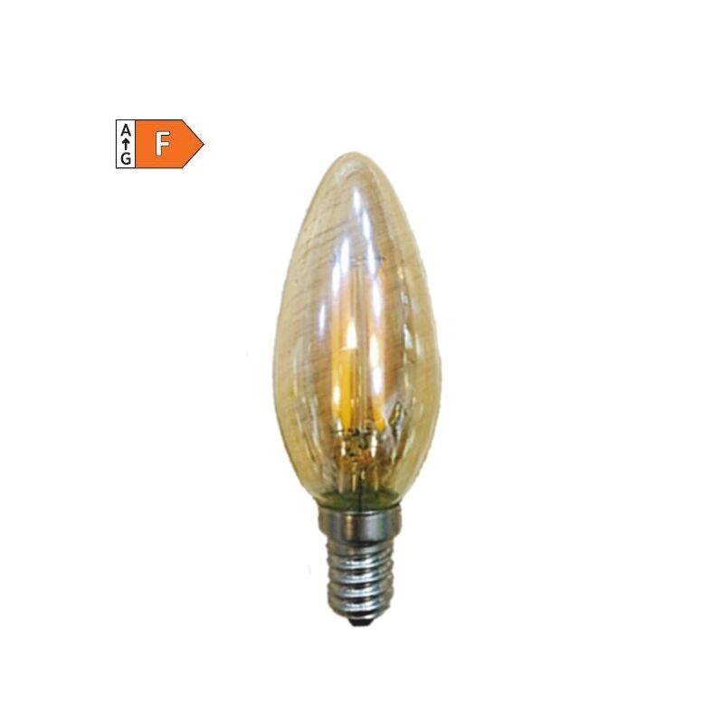 Diolamp Retro LED Filament Candle Amber žárovka 4W/230V/E14/2700K/390Lm/360°/DIM