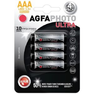 HJ Ultra alkalická baterie 1,5V LR03/AAA, 4ks blistr
