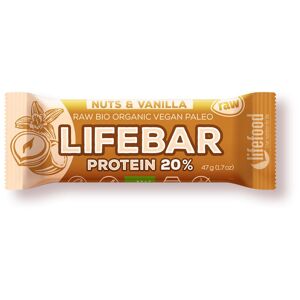 Lifefood Tyčinka Lifefood Lifefood Kakaové boby a vanilka RAW BIO 40 g Příchuť: lískový oříšek
