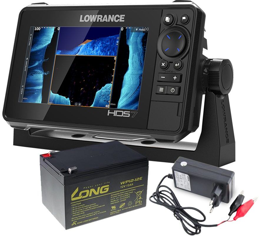 Lowrance Echolot HDS LIVE 7 se sondou Active Imaging 3v1 + baterie + nabíječka ZDARMA