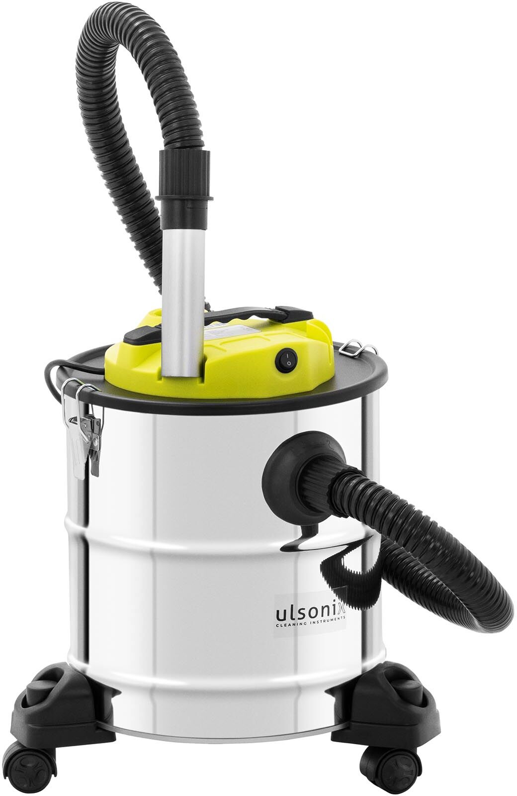 ulsonix Vysavač na popel - 1 200 W - ušlechtilá ocel - filtr HEPA - kolečka ASHCLEAN 20SW