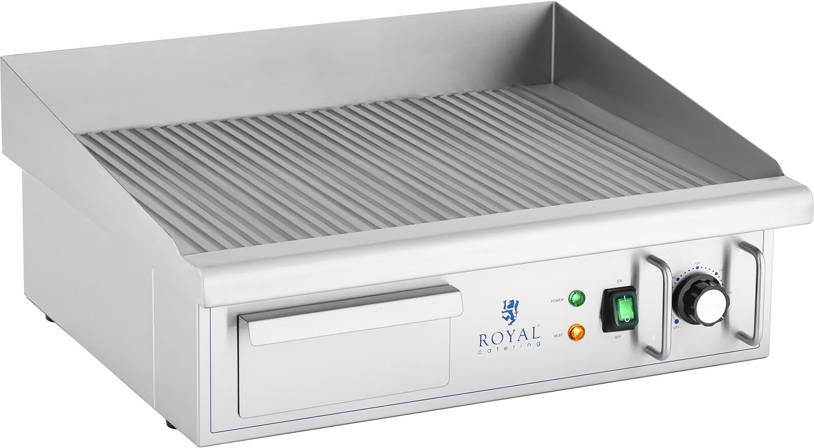 Royal Catering Elektrická grilovací deska - 550 x 350 mm - Royal Catering - Ribbed - 3 000 W RCPG 47