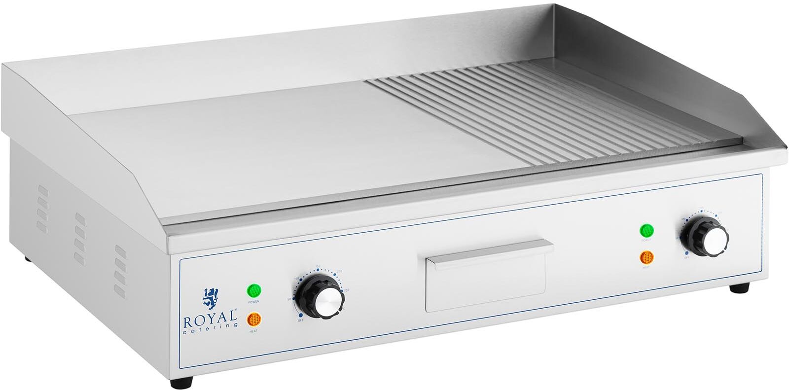 Royal Catering Elektrická grilovací deska - 727 x 420 mm - hladká - 3 000 W RCPG51-M