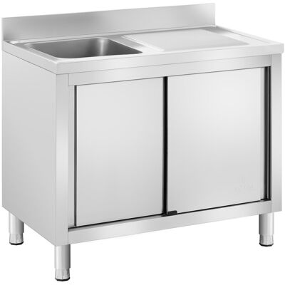 Dřezová skříň - 1 dřez - Royal Catering - ušlechtilá ocel - 100 x 60 cm RC-IKS11 Dřezová skříň - 1 dřez - Royal Catering - ušlechtilá ocel - 100 x 60 cm RC-IKS11
