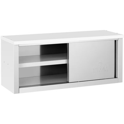 Závěsná skříňka z ušlechtilé ocel – 1 200 x 400 x 500 mm – 65 kg nosnost na polici - Royal Catering RCAT-120/40/50-C Závěsná skříňka z ušlechtilé ocel – 1 200 x 400 x 500 mm – 65 kg nosnost na polici - Royal Catering RCAT-120/40/50-C