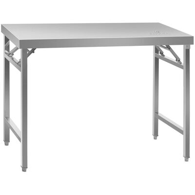 Pracovní stůl z ušlechtilé oceli - ECO - 70 x 120 cm - 215 kg - skládací - Royal Catering RCAT-120/70KE Pracovní stůl z ušlechtilé oceli - ECO - 70 x 120 cm - 215 kg - skládací - Royal Catering RCAT-120/70KE