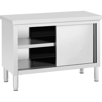 Pracovní skříň z ušlechtilé oceli - ECO - 120 x 50 cm - 330 kg - Royal Catering RCAT-120/50-WT Pracovní skříň z ušlechtilé oceli - ECO - 120 x 50 cm - 330 kg - Royal Catering RCAT-120/50-WT