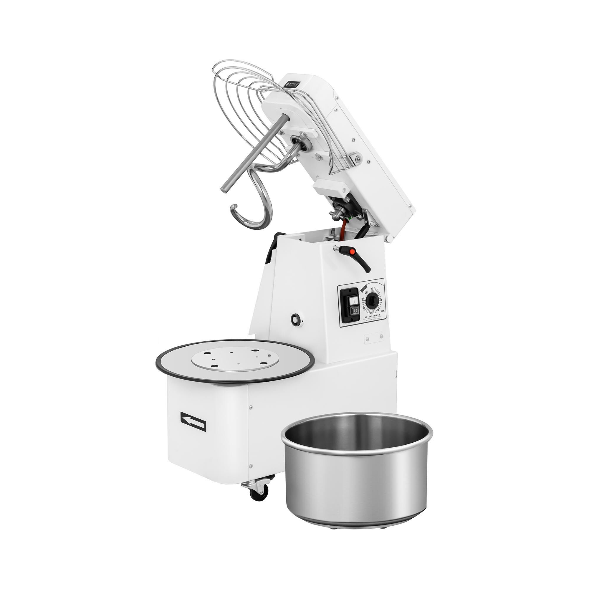 Royal Catering Hnětač těsta - 22 l - 56 kg/h - 750 W - výklopná hlava RC-SMRH20