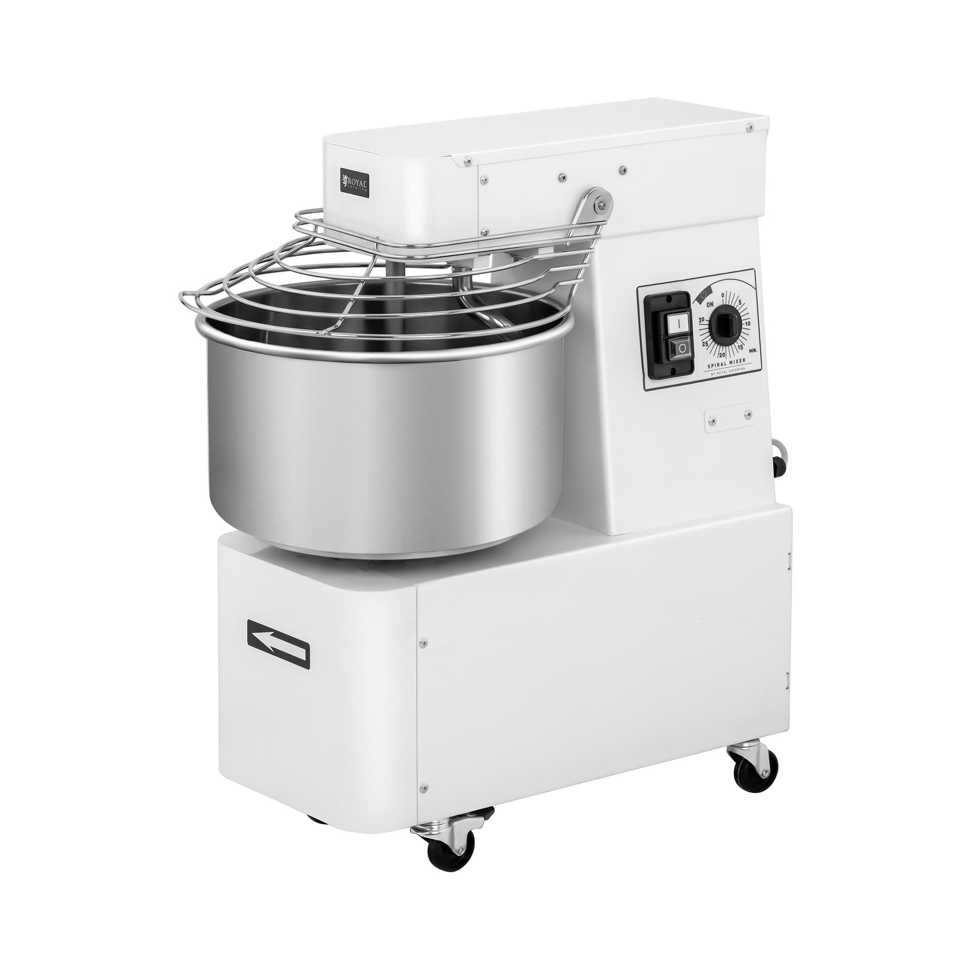 Royal Catering Hnětač těsta - 22 l - 56 kg/h - 750 W - pevná hlava a mísa RC-SPFH20