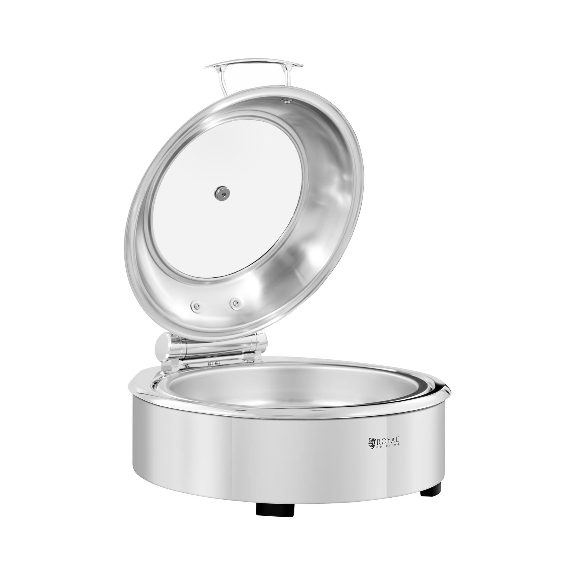 Royal Catering Chafing dish - kulatá nádoba s okénkem - Royal Catering - 5,5 l RCCD-RT7_6L