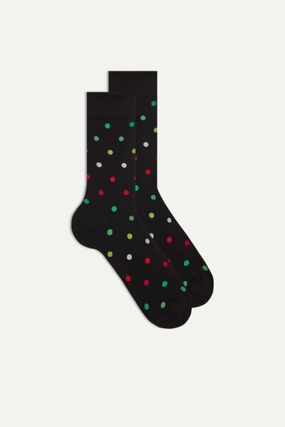 Intimissimi Krátké Vzorované Ponožky z Bavlny Supima® Člověk Cerná Size 44-45