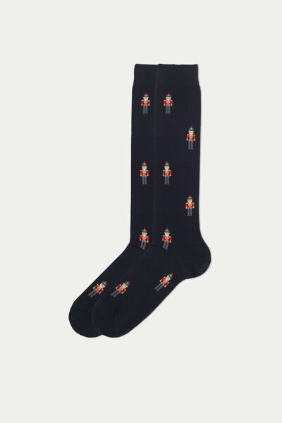 Tezenis Dlouhé Vzorované Ponožky z Lehké Bavlny Člověk Cerná Größe TU