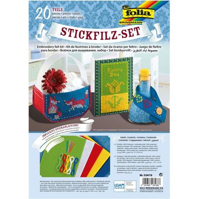 FOLIA Perforovaný filcový set na vyšívání a kreativní tvoření FOLIA Perforovaný filcový set na vyšívání a kreativní tvoření