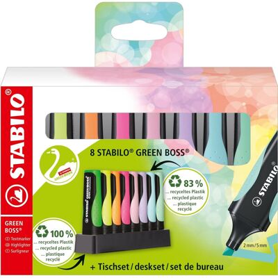 Sada zvýrazňovačů Stabilo Green Boss - Pastel a Neon Sada zvýrazňovačů Stabilo Green Boss - Pastel a Neon
