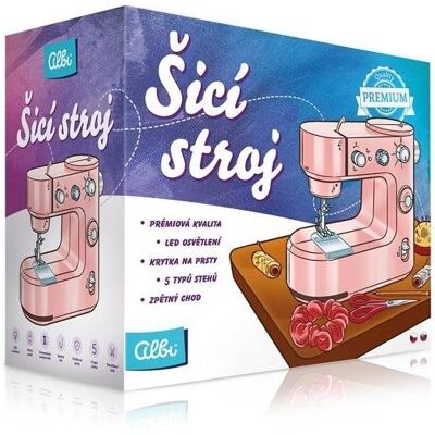Růžová šicí stroj Albi - 3 typy stehů - Šicí stroj Růžová šicí stroj Albi - 3 typy stehů - Šicí stroj