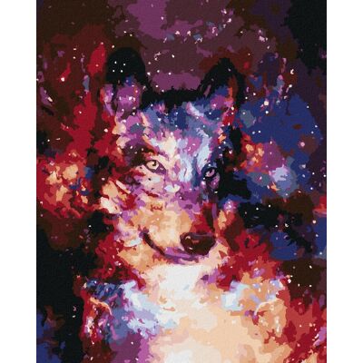 zuty Abstraktní vlk ve vesmíru, 40×50 cm, bez rámu a bez vypnutí plátna zuty Abstraktní vlk ve vesmíru, 40×50 cm, bez rámu a bez vypnutí plátna