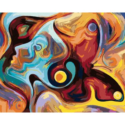 ZUTY Malba - Abstraktní Žena - Bez Rámu - 80x100cm ZUTY Malba - Abstraktní Žena - Bez Rámu - 80x100cm