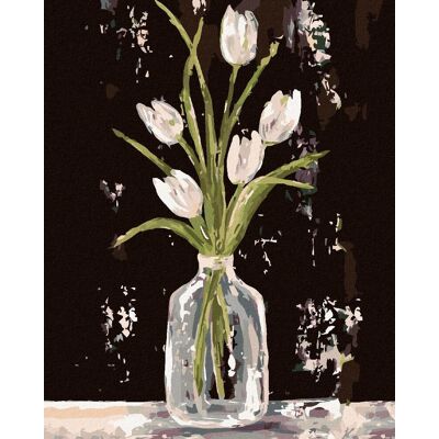 ZUTY Haley Bush Bílá tulipány Malířský set - Typ malby ZUTY Haley Bush Bílá tulipány Malířský set - Typ malby