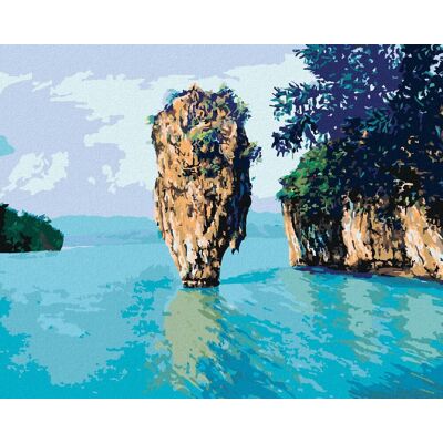 zuty Malý lesní ostrůvek na moři, 80×100 cm, bez rámu a bez vypnutí plátna zuty Malý lesní ostrůvek na moři, 80×100 cm, bez rámu a bez vypnutí plátna