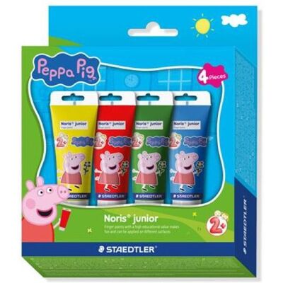 Staedtler Noris Junior Peppa Pig, 75 ml x 4 barvy Staedtler Noris Junior Peppa Pig, 75 ml x 4 barvy