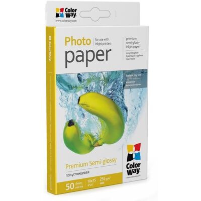 ColorWay Premium Semi-Glossy 10×15cm 255g 50 listů ColorWay Premium Semi-Glossy 10×15cm 255g 50 listů