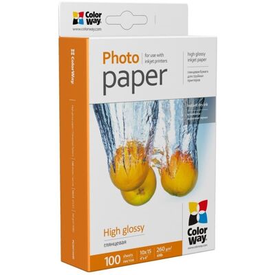 ColorWay High Glossy 10x15 cm 260g 100 listů ColorWay High Glossy 10x15 cm 260g 100 listů