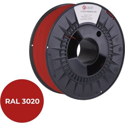 C-TECH filament PREMIUM LINE PLA dopravní červená RAL3020 C-TECH filament PREMIUM LINE PLA dopravní červená RAL3020