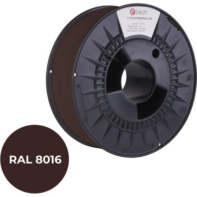 C-TECH filament PREMIUM LINE PLA mahagonová hnědá RAL8016 C-TECH filament PREMIUM LINE PLA mahagonová hnědá RAL8016