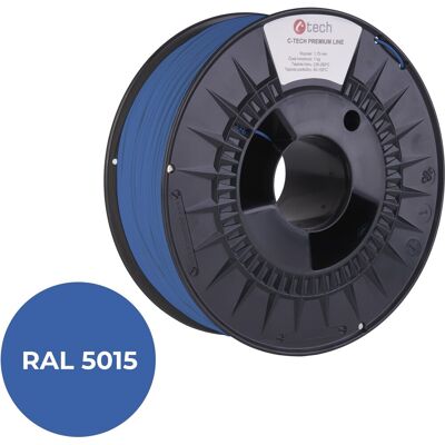 C-TECH filament PREMIUM LINE PLA nebeská modrá RAL5015 C-TECH filament PREMIUM LINE PLA nebeská modrá RAL5015