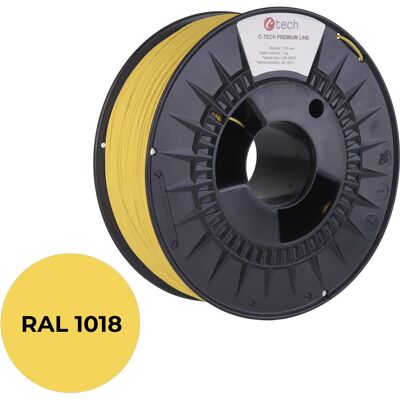 C-TECH filament PREMIUM LINE PLA zinková žlutá RAL1018 C-TECH filament PREMIUM LINE PLA zinková žlutá RAL1018