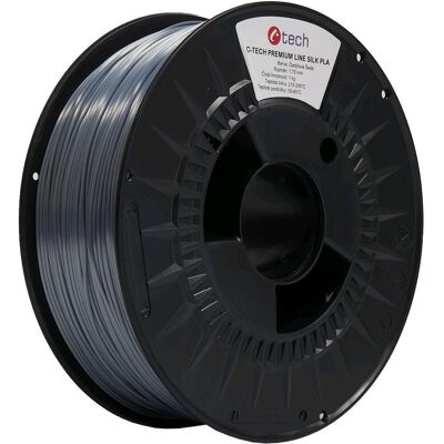 C-TECH filament PREMIUM LINE PLA Silk čedičová šedá RAL7012 C-TECH filament PREMIUM LINE PLA Silk čedičová šedá RAL7012