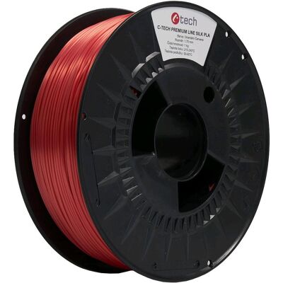 C-TECH filament PREMIUM LINE PLA Silk orientální červená RAL3031 C-TECH filament PREMIUM LINE PLA Silk orientální červená RAL3031