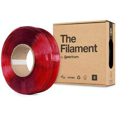 Spectrum The Filament ReFill PETG 1.75mm Transparent Red 1kg Spectrum The Filament ReFill PETG 1.75mm Transparent Red 1kg