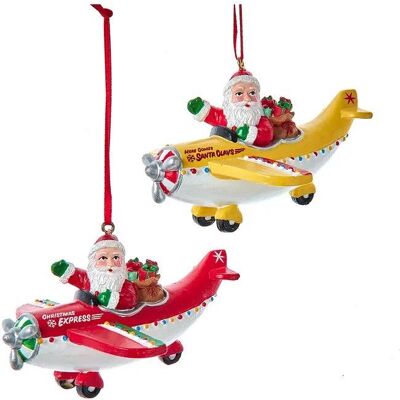 KURT ADLER Ozdoba santa v letadle KURT ADLER Ozdoba santa v letadle