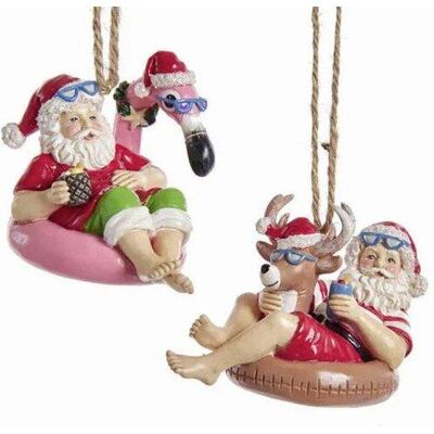 KURT ADLER Vánoční ozdoba - Santa na kruhu, 1 ks KURT ADLER Vánoční ozdoba - Santa na kruhu, 1 ks