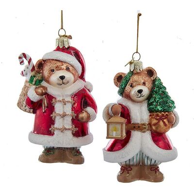 KURT ADLER Vánoční ozdoba - Medvídek Santa, 1 ks KURT ADLER Vánoční ozdoba - Medvídek Santa, 1 ks