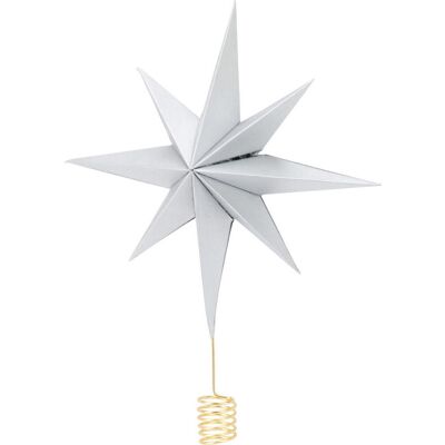 Home Styling Collection Špička na vánoční stromeček, hvězda z papíru, 30 cm, stříbrná Home Styling Collection Špička na vánoční stromeček, hvězda z papíru, 30 cm, stříbrná