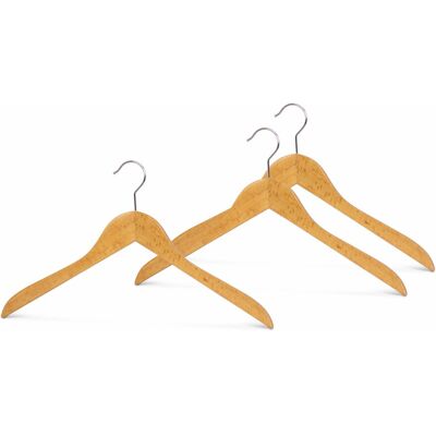 Mawa Ergonomické dřevěné ramínko Business v barvě přírodní, 3 ks Mawa Ergonomické dřevěné ramínko Business v barvě přírodní, 3 ks