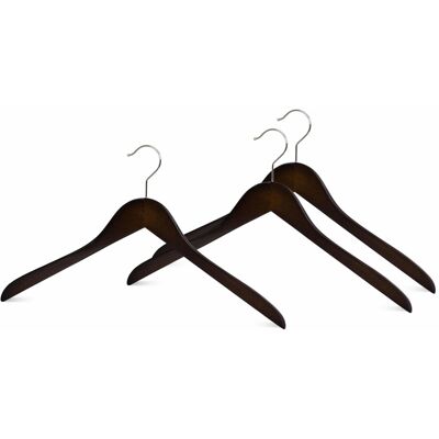 Mawa Ergonomické dřevěné ramínko Business v barvě přírodní ořech, 3 ks Mawa Ergonomické dřevěné ramínko Business v barvě přírodní ořech, 3 ks