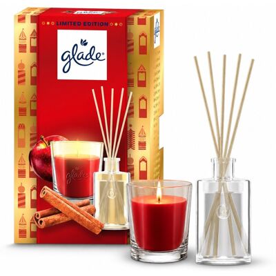 GLADE Gift Pack Candle Apple 112 g + Reeds Apple 50 ml GLADE Gift Pack Candle Apple 112 g + Reeds Apple 50 ml