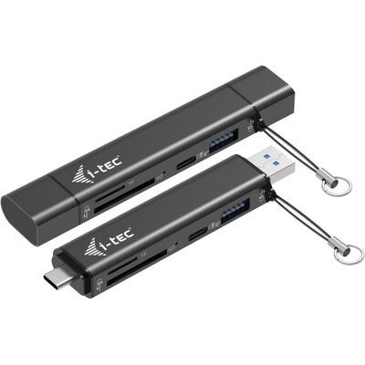i-tec USB-C/USB-A Dongle SD, TF and 2x USB (1x USB-A, 1x USB-C) i-tec USB-C/USB-A Dongle SD, TF and 2x USB (1x USB-A, 1x USB-C)