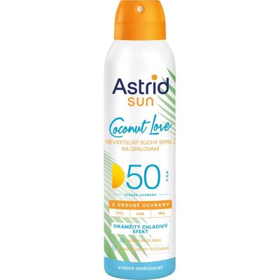 Astrid Sun SPF 50 Nepřilnavý Suchý Sprej - Ochrana Slunečním Zářením Astrid Sun SPF 50 Nepřilnavý Suchý Sprej - Ochrana Slunečním Zářením