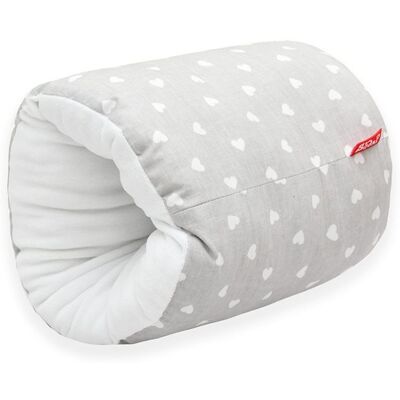 SCAMP Kojící polštář na ruku Little Heart White Grey SCAMP Kojící polštář na ruku Little Heart White Grey