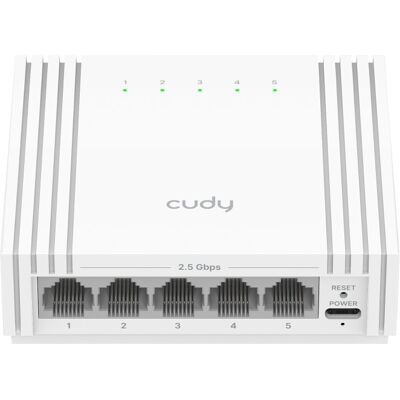 CUDY 5-Port 2.5G Easy-Managed Switch with USB-C Power Input CUDY 5-Port 2.5G Easy-Managed Switch with USB-C Power Input