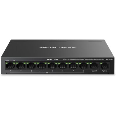 Mercusys MS110CMP, 8-Port FE + 2-Port Gigabit Mercusys MS110CMP, 8-Port FE + 2-Port Gigabit