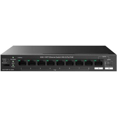 Tenda TEG1110PF-8-120W Síťový switch - 8 portů Gigabit PoE, Neřízený Tenda TEG1110PF-8-120W Síťový switch - 8 portů Gigabit PoE, Neřízený