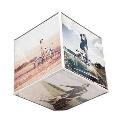 Balvi Fotorámeček Kube 24824, plast, 10×10cm, rotující Balvi Fotorámeček Kube 24824, plast, 10×10cm, rotující